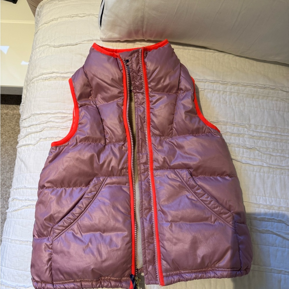 Crewcuts Lavender Vest with Coral Accents